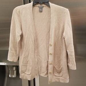 💕ANN TAYLOR PETITES💕 Camel Button Up Cardigan